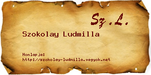 Szokolay Ludmilla névjegykártya